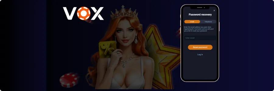 Passwort-Wiederherstellung Vox Casino